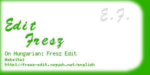 edit fresz business card